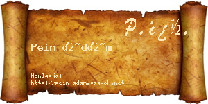 Pein Ádám névjegykártya
