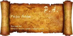 Pein Ádám névjegykártya